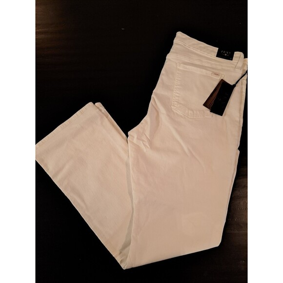 7 For All Mankind Jen 7 Slim Bootcut White Denim Jeans Casual Women's 12 NWT! - Picture 5 of 11